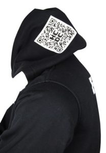 Hutt City Dance New Zealand Custom Dance Jacket QR code on hood