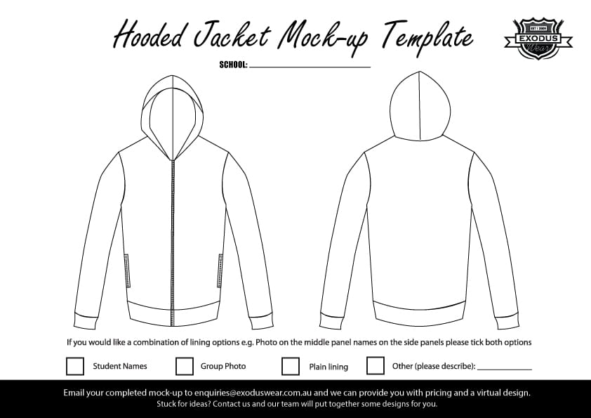 Design your own custom jacket with your personalised name