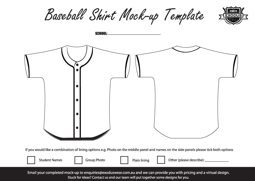 custom baseball shirt design