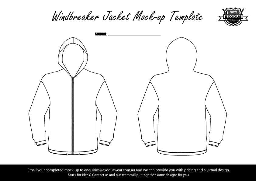 Design your own custom windbreaker jacket with your personalised name